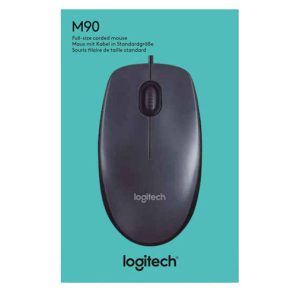 Logitech M90 Wired Optical Mouse, Black