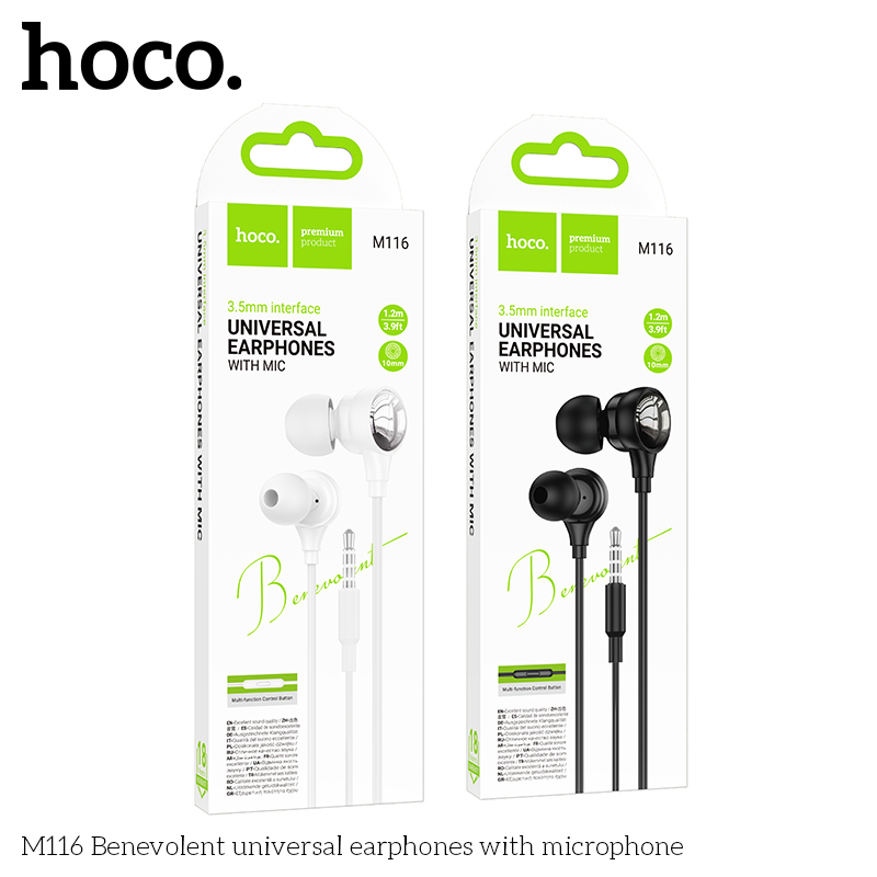 Hoco M116 universal earphone with mic